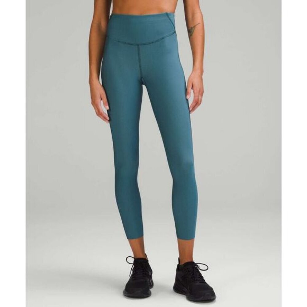 Lululemon Base Pace High-Rise Tight 25" Green Jasper / Blue Chill Size 2